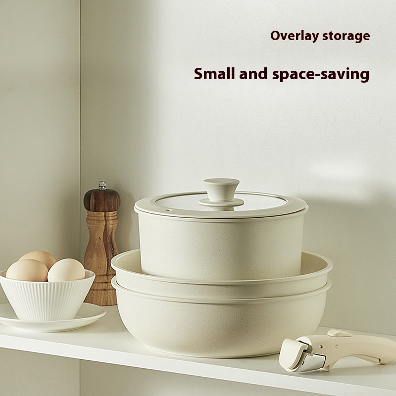 Detachable Grip Non-Stick Cookware Set