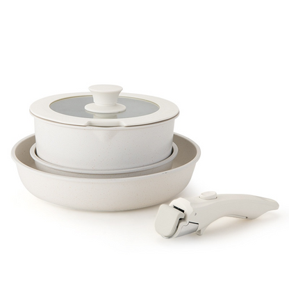Detachable Grip Non-Stick Cookware Set